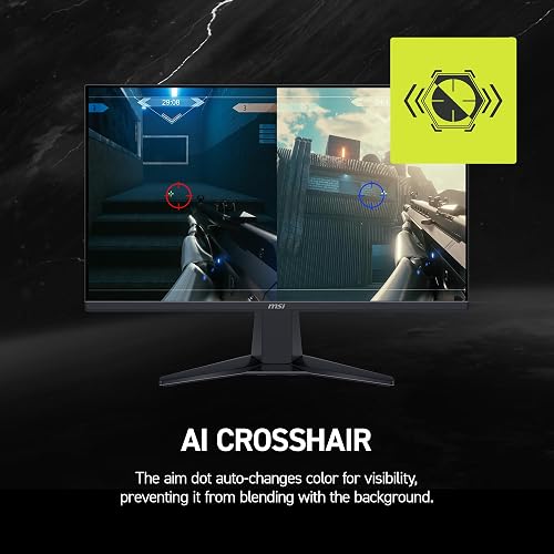 MSI mag 245F X24 Monitor para Juegos de 24 Pulgadas 1920 x 1080 (FHD), 240 Hz, FreeSync Premium, Compatible con HDR, HDMI, Puerto VGA, Montaje VESA, inclinable, Marco Delgado de 4 Lados 0,5 ms, Negro