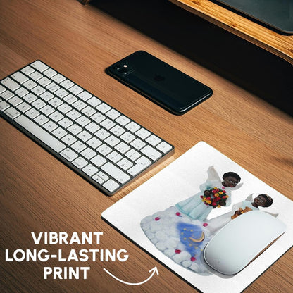 3dRose 8 x 8 x 0.25 Inches African-American Angels Mouse Pad (mp_1069_1)