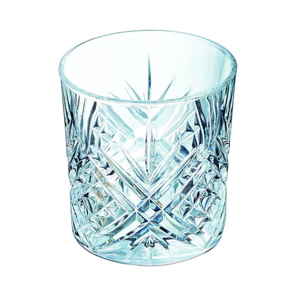 Luminarc Eugene - Juego de 6 Vasos de Vidrio de 300 ml Estilo Cristal Cortado, Ideales para Whisky y otras Bebidas