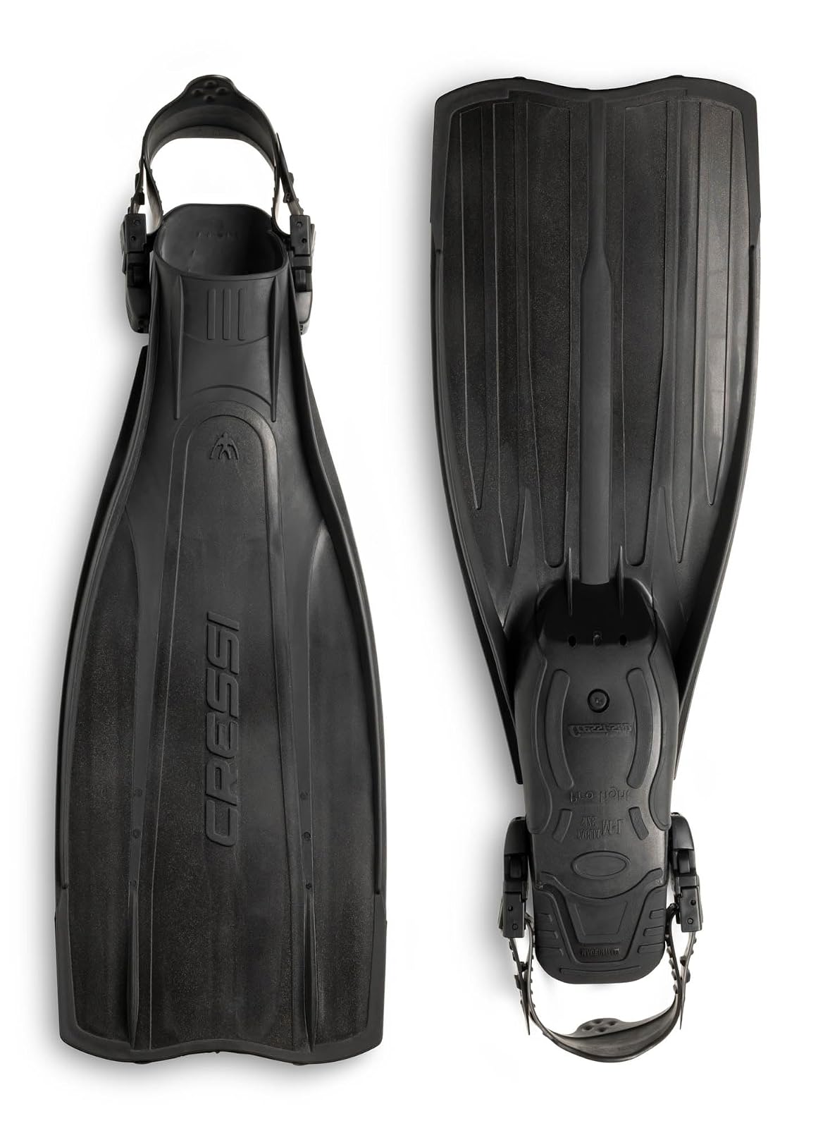 Cressi Aletas de Buceo Ligeras y equilibradas para Adultos con tacón Abierto, Pro Light: Fabricadas en Italia - S - M | US Man 6.5 - 8 | US Lady 7.5 - 9 | EU 38 - 41 - Negro -