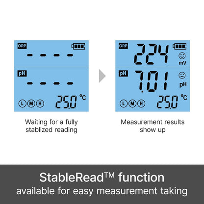 Apera Instruments PR60F - Kit de probador de pH/ORP premium con sensor plano doble, pH simultáneo de alta precisión, pH/ORP/temperatura Medida