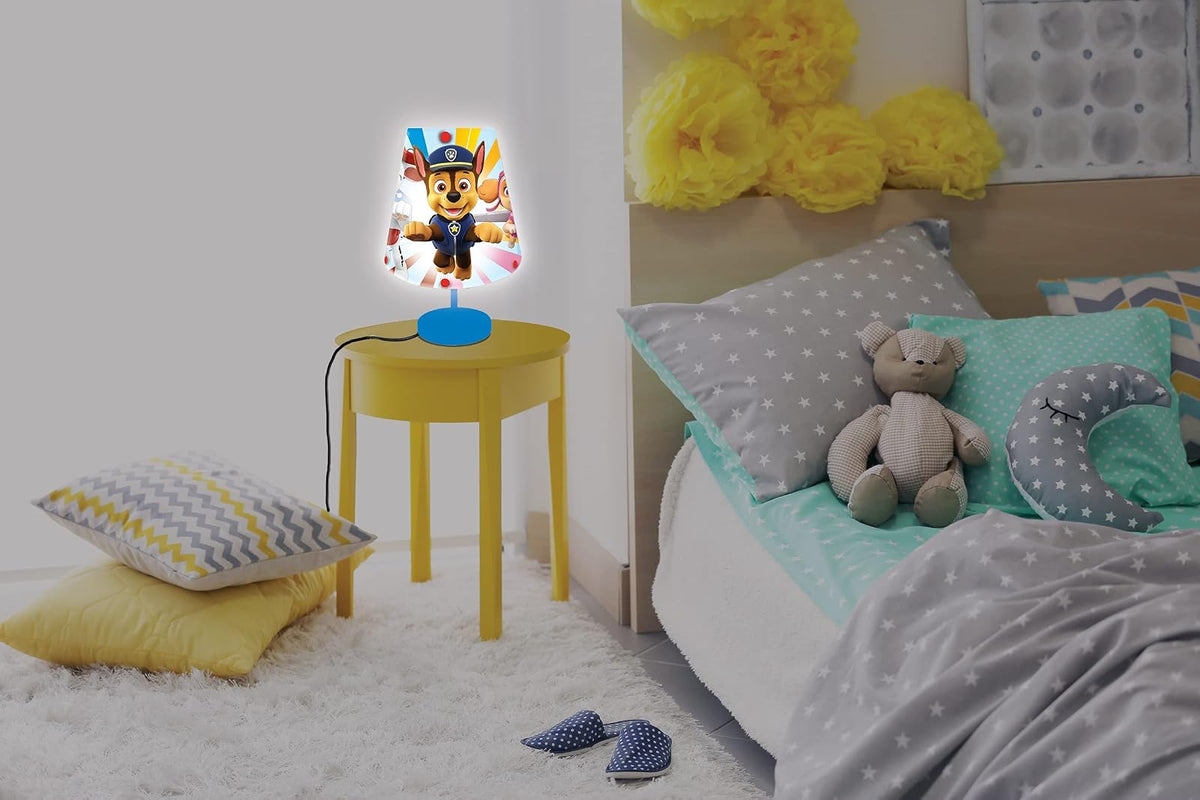 Lexibook Paw Patrol Soft Light Bedside Lamp with Lampshade for Children's Room - LT010PA