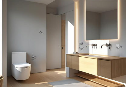 Urrea 1003CL Juego de 6 Accesorios Modernos para baño, Acero Inoxidable, Acabado Cromo, garantía de por Vida en Defectos de fabricación y 10 años en Acabado Cromo