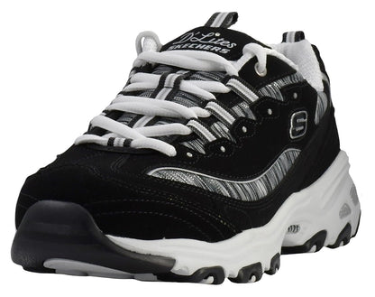 Skechers - Tenis de Noche para Mujer con Manos Libres, Summits - 22.5 cm - Negro - Blanco