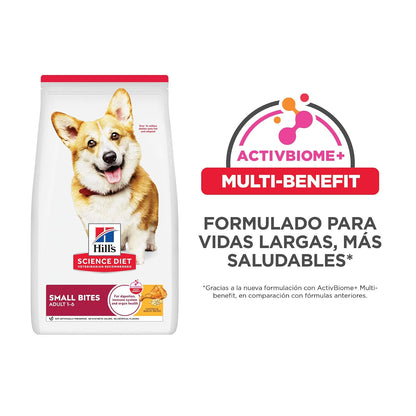 Hill's Science Diet Small Bites Croquetas para Perro Adulto Pollo 6.8Kg | Croquetas Hill's para perro, pollo real, razas pequeñas, digestión saludable, sistema inmunológico fuerte