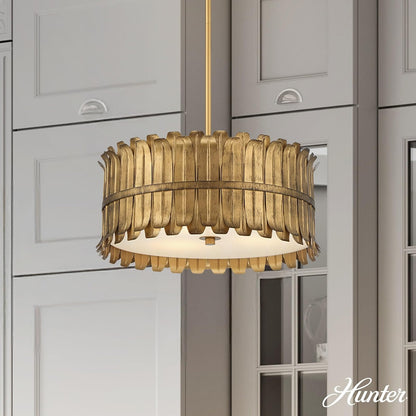 HUNTER Candelabro Valdaz Dorado 3 Luces 18 pulgadas