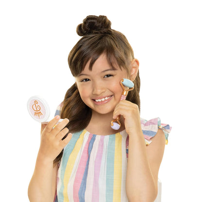 Colección de Estilo Disney Princess para niñas, Bolsa de Maquillaje de Moda, Herramientas de Maquillaje de simulación de Moda, Incluye un Rodillo Facial, Viene con 8 Herramientas de Juego Diferentes