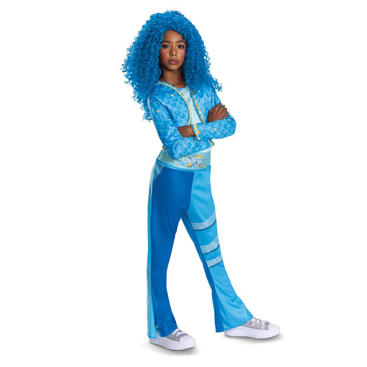 Disfraz de Chloe de Descendants para niños, disfraz oficial de Disney Descendants The Rise of Red overol, peluca no incluida, tamaño infantil (10-12)