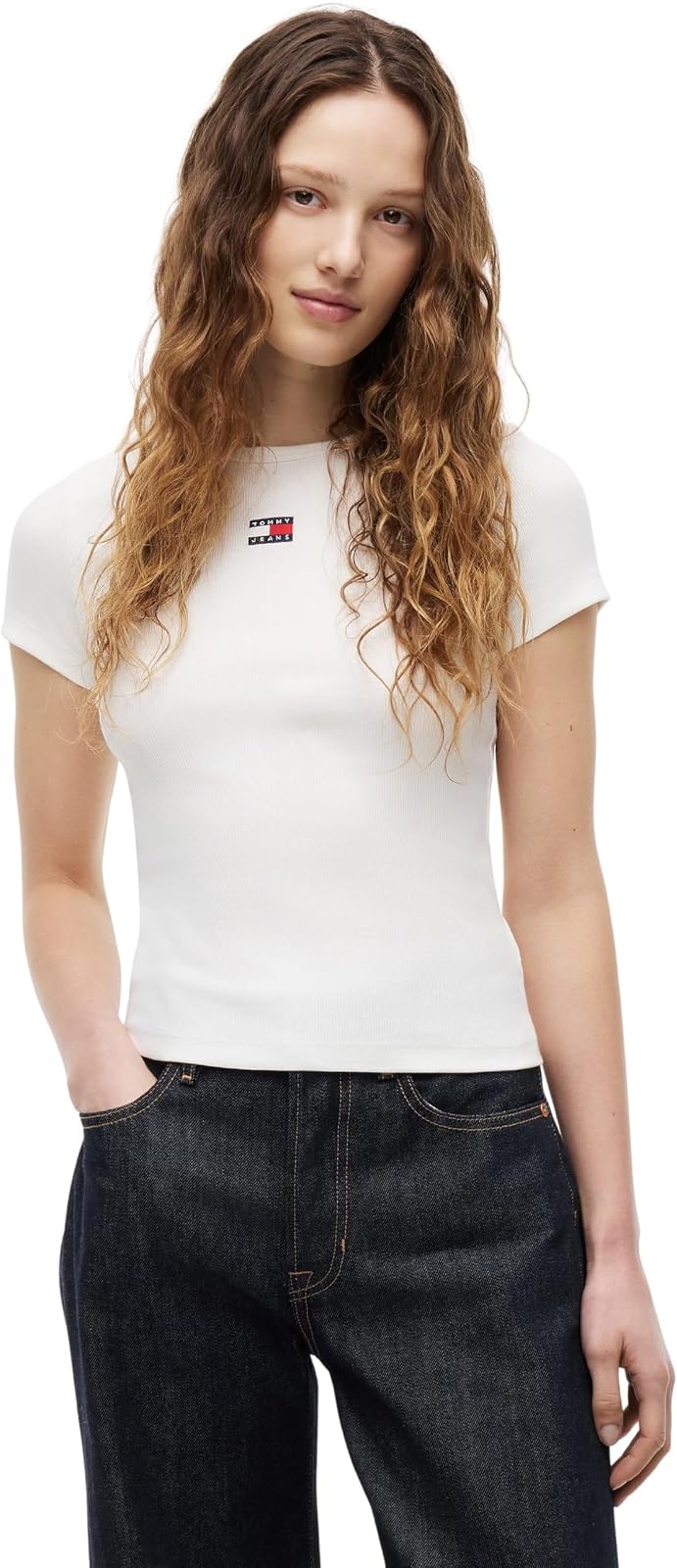 Tommy Jeans Playera Manga Corta para Mujer