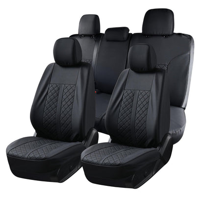 Truckiipa Tacoma - Juego Completo de Fundas de Asiento Impermeables de Piel para Toyota Tacoma 2005-2015, Juego Completo, Negro