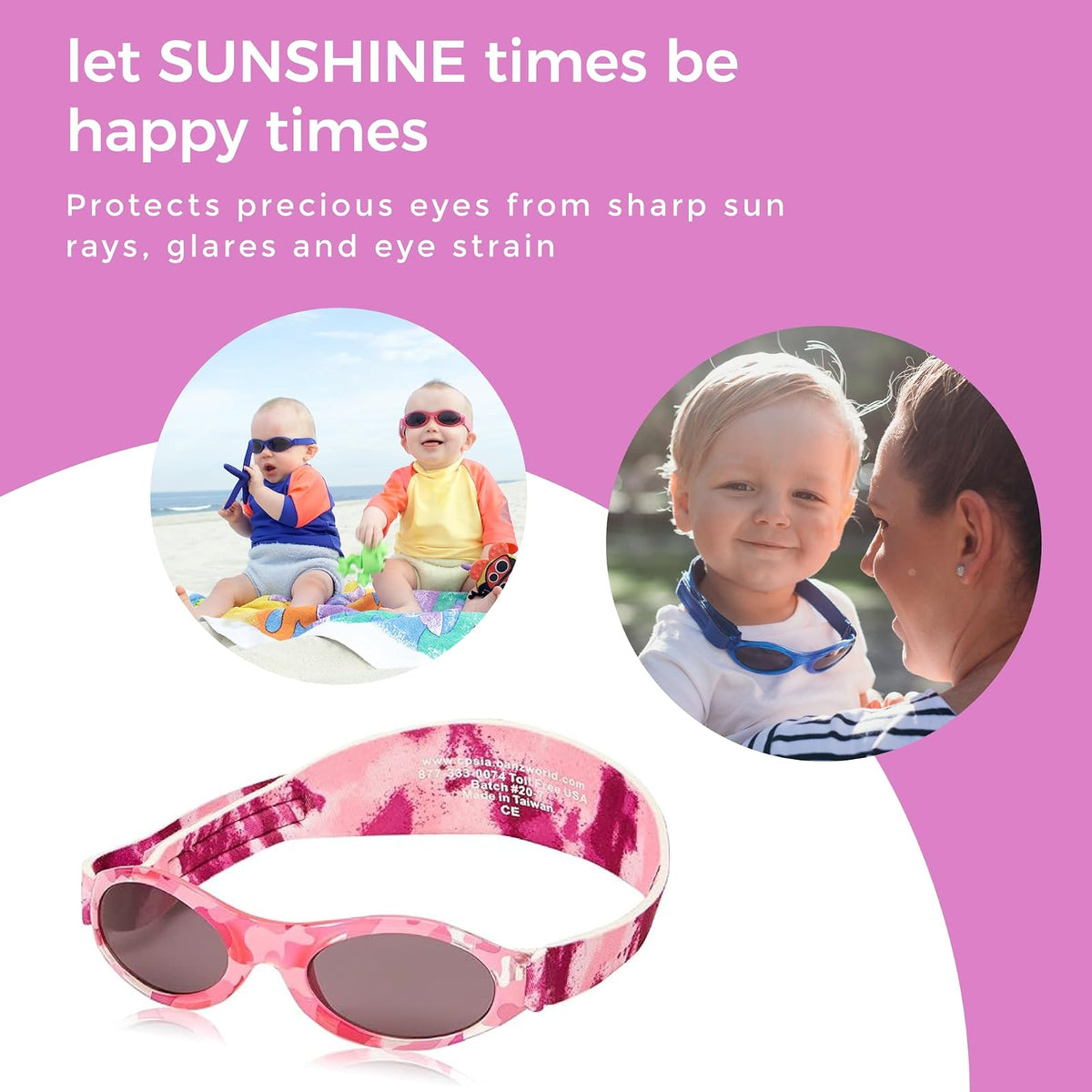 Baby Banz Gafas de Sol para bebés de 0 a 2 años, Las Mejores Gafas de Sol para bebés y niños pequeños