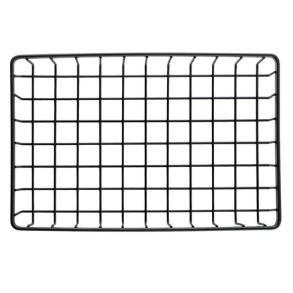G.E.T. WB-962-MG Cesta rectangular de alambre de almacenamiento de metal para despensa, productos y más, 9 x 6 x 2 pulgadas, gris