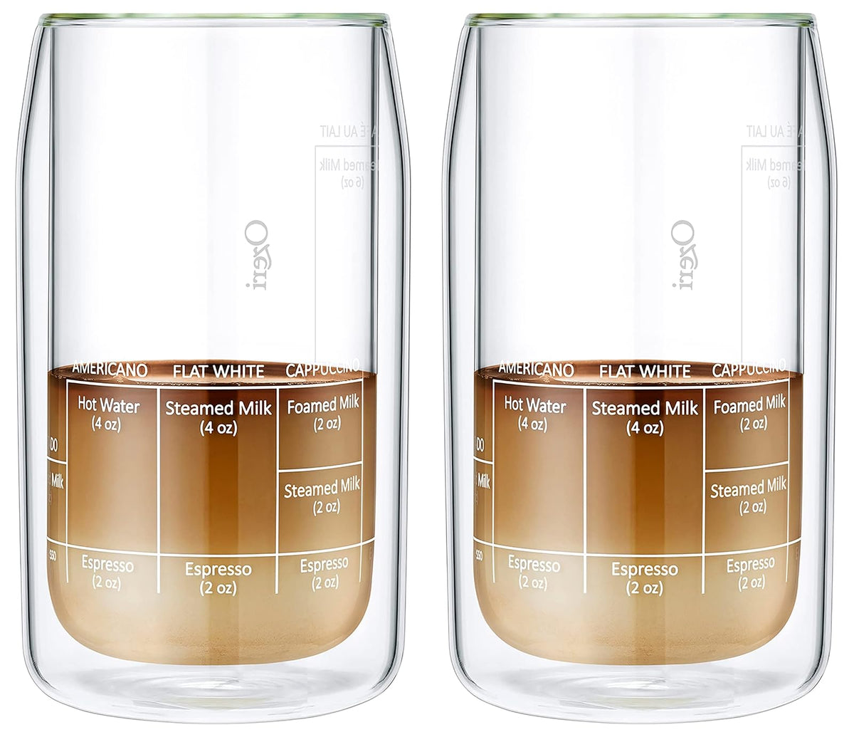 Ozeri Moderna Artisan Series - Vaso de café barista de doble pared, 15 onzas, transparente