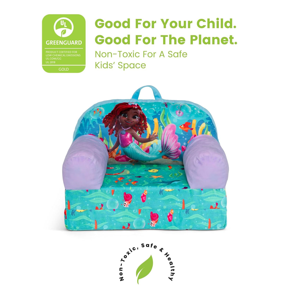 Delta Children Cozee Buddy - Silla abatible para niños de Disney Junior's Ariel-out