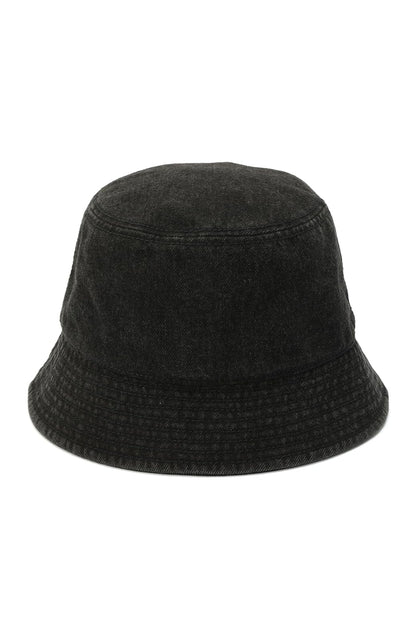 Coach Coach Script Denim Bucket Hat Sombrero de Copa Baja Mujer
