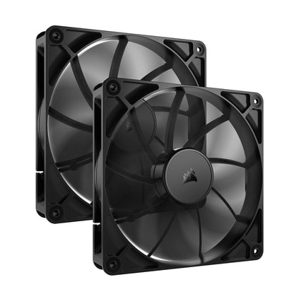 Corsair RS120 Ventiladores PWM ARGB para PC - No ARGB - 2 x 140mm - Negro