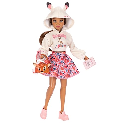 JAKKS Pacific - Disney ILY 4EVER Fashion Doll Inspirada en Bambi – Muñeca articulada de 29 cm con Dos atuendos combinables y Anillo Mickey Coleccionable – Licencia Oficial para niñas 6+ años