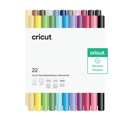 Cricut Marcadores de Doble Punta, Juego de 22 Piezas - Para Maker - Explorer