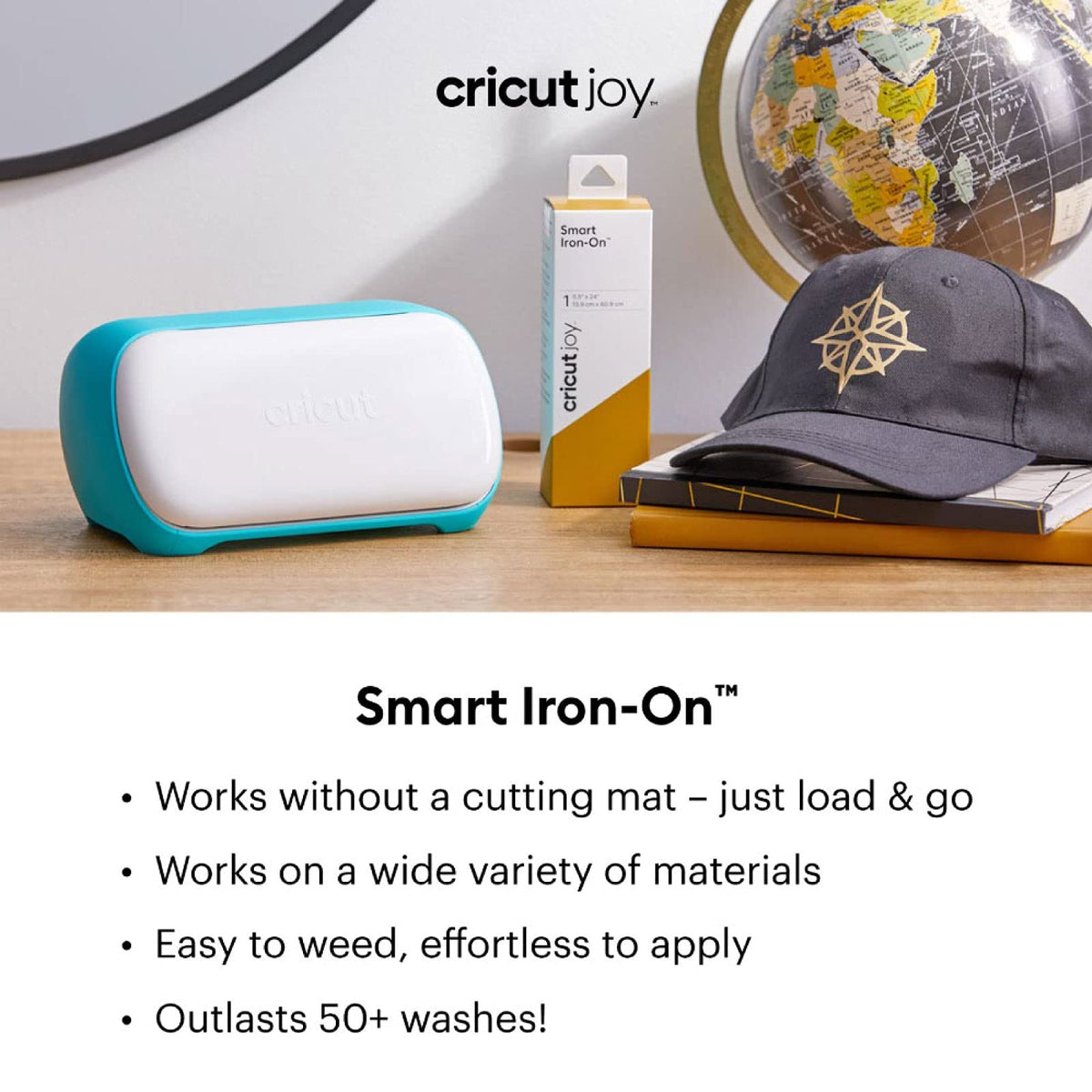 Cricut Joy Smart Plancha con Purpurina | Negro, 1 rollo 5.5 x 19 pulgadas