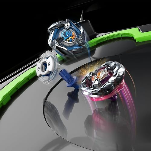 Beyblade X Xtreme Juego de Batalla con Arena con riel X-Celerator, 2 Juguetes de Punta giratoria Derecha, 2 lanzadores, Juguetes para niños y niñas, 8 +
