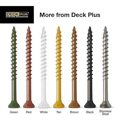Deck Plus Tornillos de Madera Exterior Epoxi #10 x 2-1/2" | Paquete De 5 Lb, #10 X 2-1/2 Pulgadas, Drive Torx/Star, Resistentes A La Corrosión, 365 Piezas