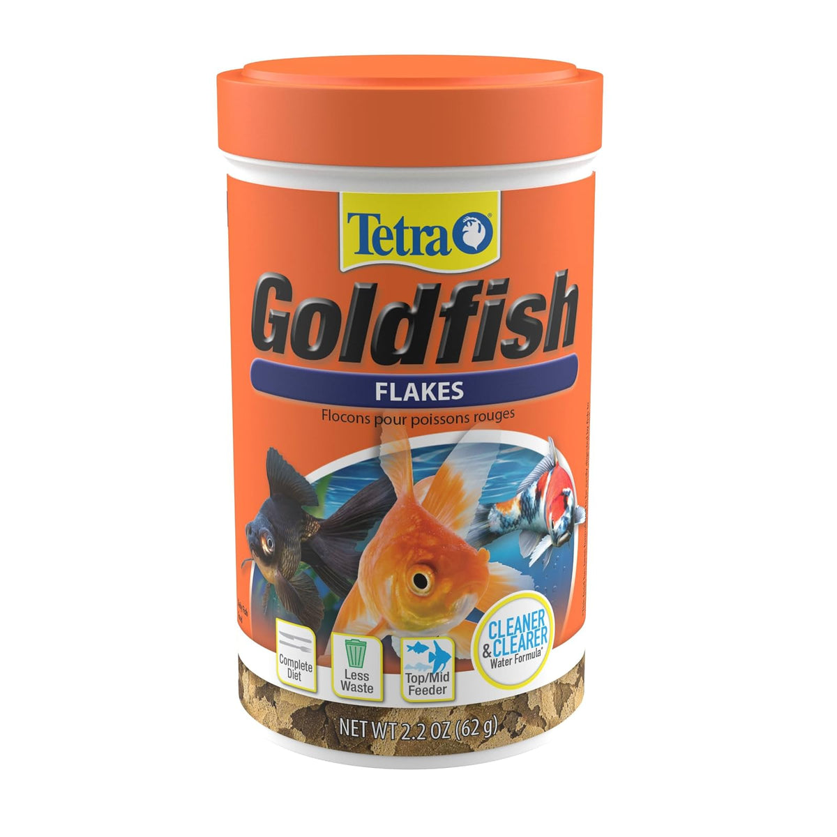 Tetra Tetramin Hojuelas para Goldfish 62g, Alimento Completo con ProCare, Mejora Coloración Natural, Fácil Digestión