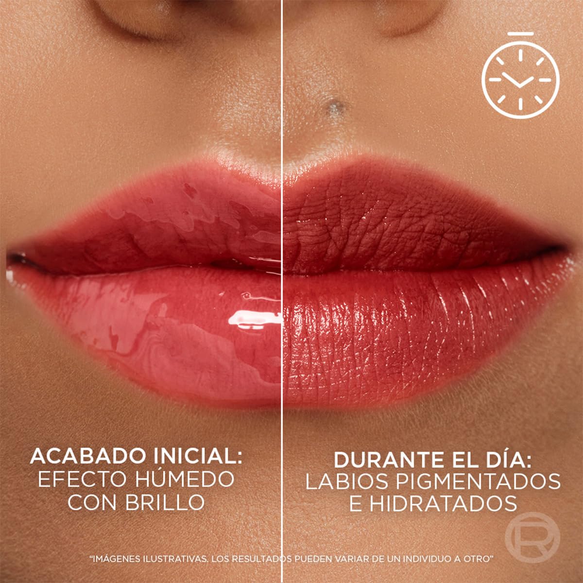 L'Oréal Paris Hyaluron Tint, Tinta en Sérum para Labios y Mejillas, Hidratación instantánea, Color Duradero y Sensación ligera, Multiusos, Tono 640 Tea Time