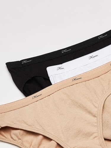 Hanes Panty de Algodón Corte Bikini, Paquete de 3 piezas