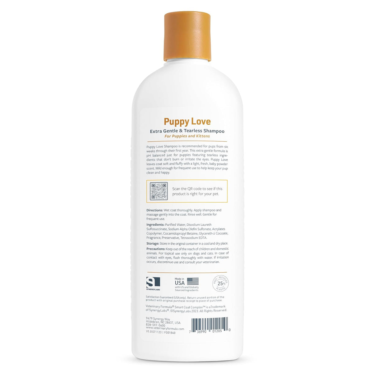 SynergyLabs Veterinary Formula Solutions Puppy Love Extra Gentle & TearlessShampoo; 17 fl. oz.