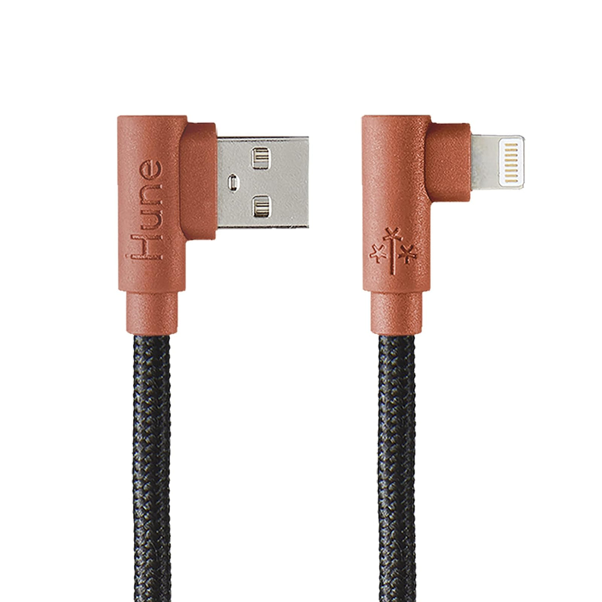 Cable Lightning Hune Sustentable 90° Compatible Con iPhone (Corteza)