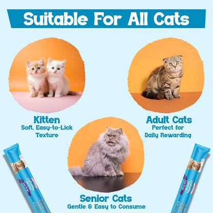 Premio Puré Lickable para Gato Snack Cremoso y Saludable