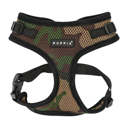 Puppia Arnés RiteFit para Perro con Cuello Ajustable - Mediano - Camo