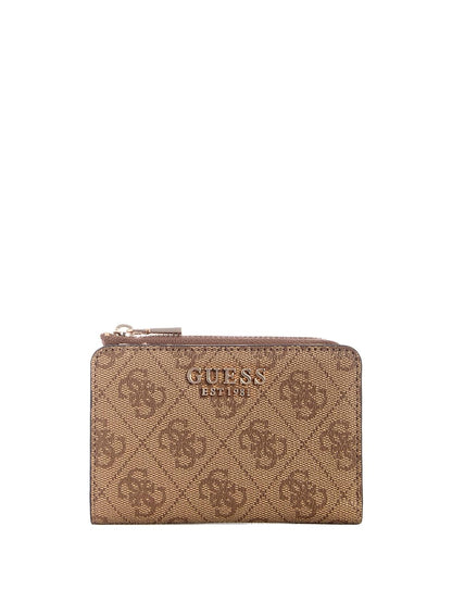 GUESS CARTERA LAUREL II SLG ZIP ARND CRD CSE CON LOGO - Talla Única - Multicolor