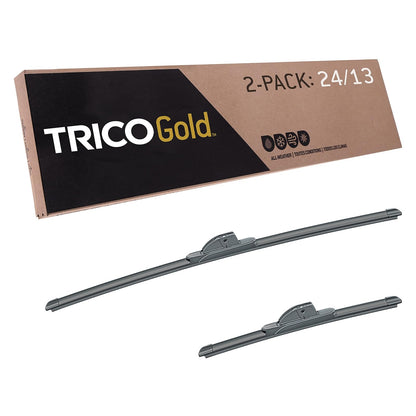 TRICO Gold Limpiaparabrisas de Repuesto Paquete de 2 Todo Clima - 24" + 13" Paquete de 2