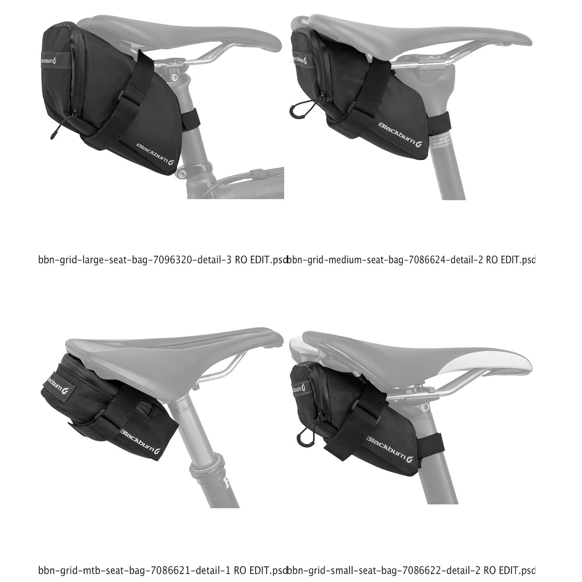 Blackburn Grid Bolsa para Asiento de Bicicleta Mediano Negro
