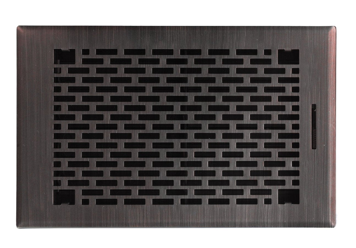 Accord amfrabma410 Manhattan piso registradora, 4-Inch X 10-Inch (apertura de conducto Medidas), 6" x 10", Bronce claro frotado con aceite - 6" x 10" - Bronce claro frotado con aceite