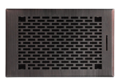 Accord amfrabma410 Manhattan piso registradora, 4-Inch X 10-Inch (apertura de conducto Medidas), 6" x 10", Bronce claro frotado con aceite - 6" x 10" - Bronce claro frotado con aceite