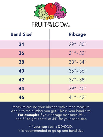 Fruit of The Loom Brasier Deportivo elástico de algodón Incorporado Sujetador Deportivo Niñas