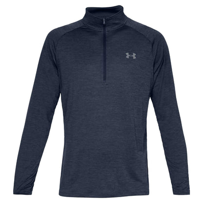 Under Armour Camiseta Tech 2.0 Media Cremallera para Hombre - Azul Academy (409) - Acero - XS