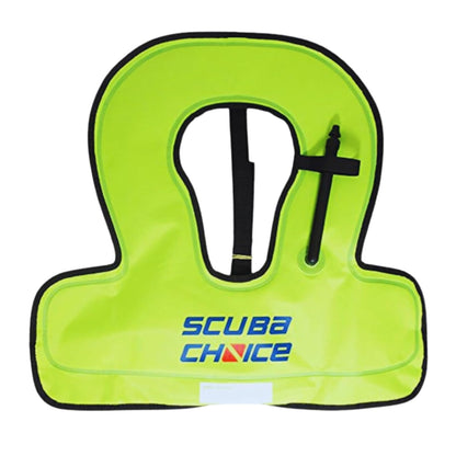 Scuba Choice Youth Kids Snorkel Vest - Safety Floatation Aid, Up to 100 lbs, Adjustable Fit with Name Box & Anti-Ride-Up Strap, Easy Oral Inflator & Secure Crotch Strap