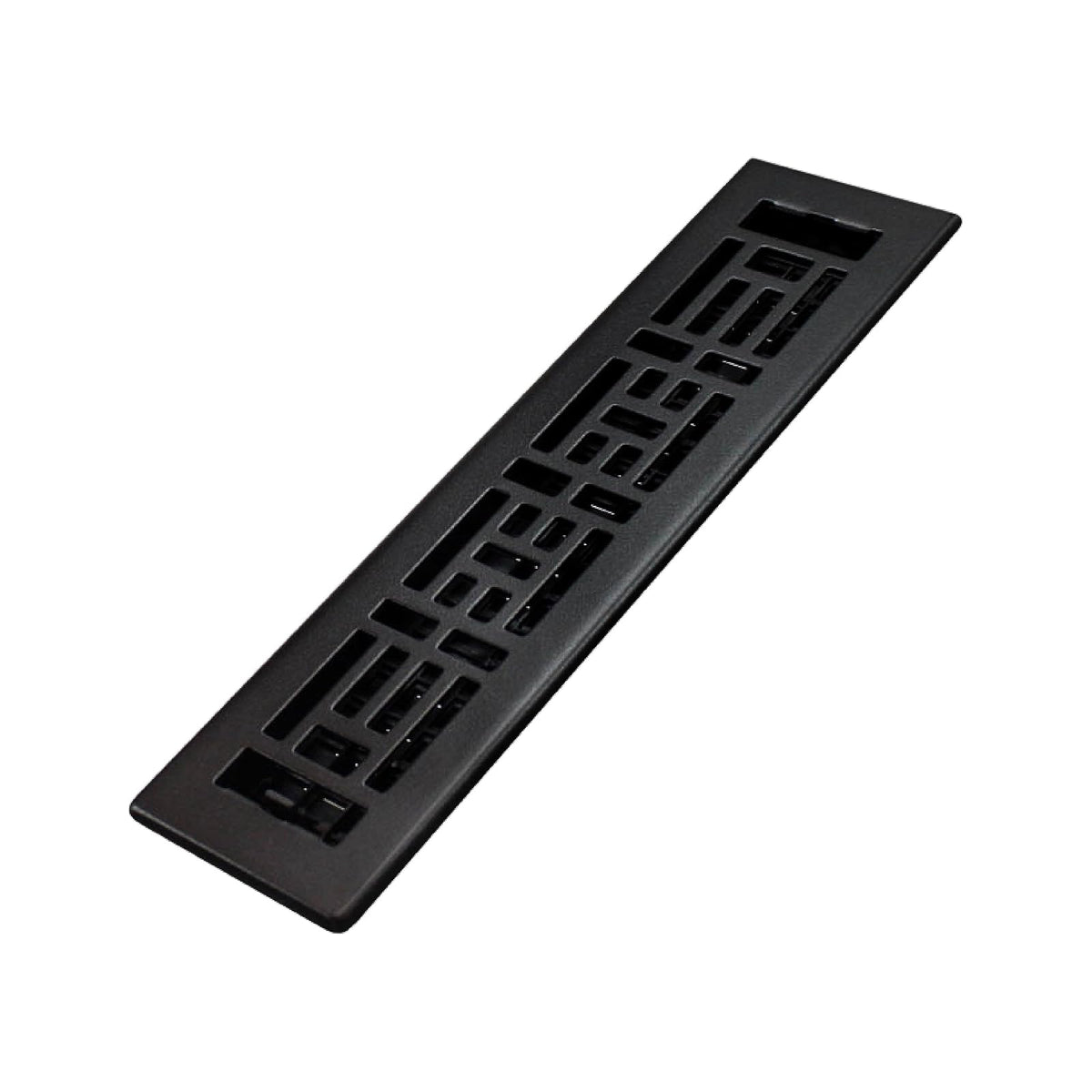 Decor Grates AJH212-BLK - Registro de Piso Oriental, 2 x 12 Pulgadas, Negro Texturizado