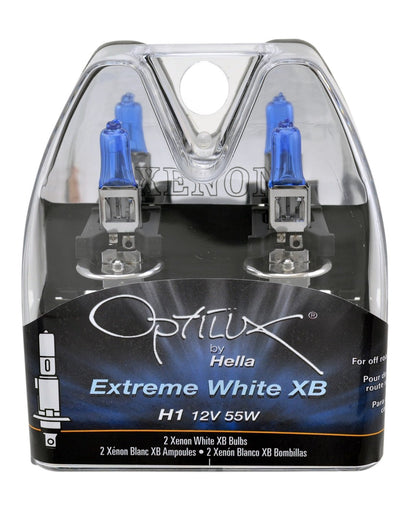 Hella Focos Halógenos de Funda de Plástico Doble Extreme White XB, 55 W, H71071242
