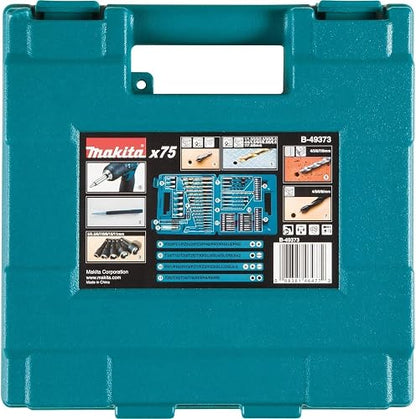 Makita - JUEGO DE ACCESORIOS MULTIPROPOSITOS 75 PZAS CON PUNTAS PARA ATORNILLADOR, AVELLANADOR, BROCAS PARA MADERA, METAL Y CONCRETO