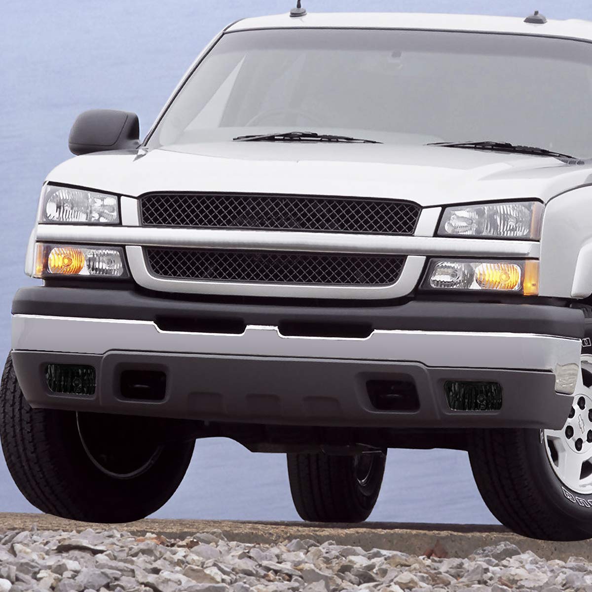 DNA Motoring Luz Antiniebla Lente Ahumada para Parachoques Delantero de Chevy Silverado 2004-2006 FL-ZTL-306-SM