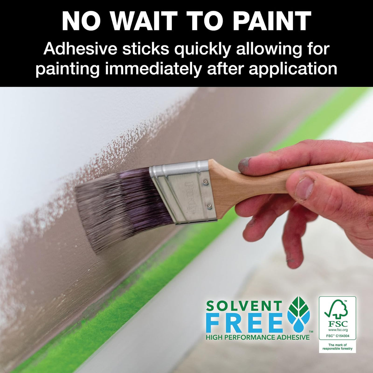 FrogTape Cinta Adhesiva de Multi-Superficie para Pintar, Verde, 1.41-Inch x 60-Yard Roll, Verde