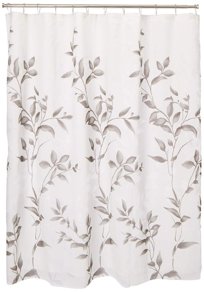 Cecily Botanical Modern Shower Curtain , Contemporary Design Water-Resistant Shower Curtains for Bathroom , 72 X 72" , Grey