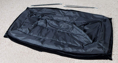 Duck Brand 286209 Cubierta para ático de escalera, negro, 9 pies cuadrados