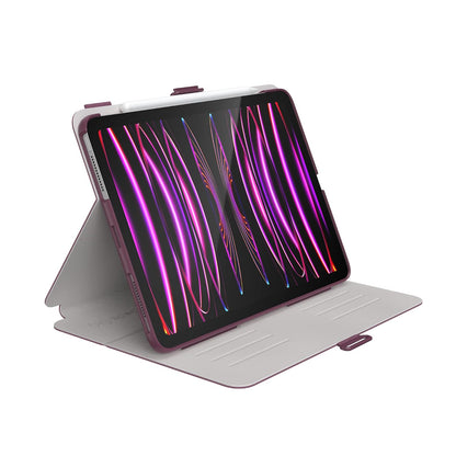 Speck - Funda para iPad Pro de 4ª generación de 11 Pulgadas, protección contra caídas y cámaras, Soporte Delgado de múltiples rangos, Soporte para lápices de Apple, fontanera/Manzana