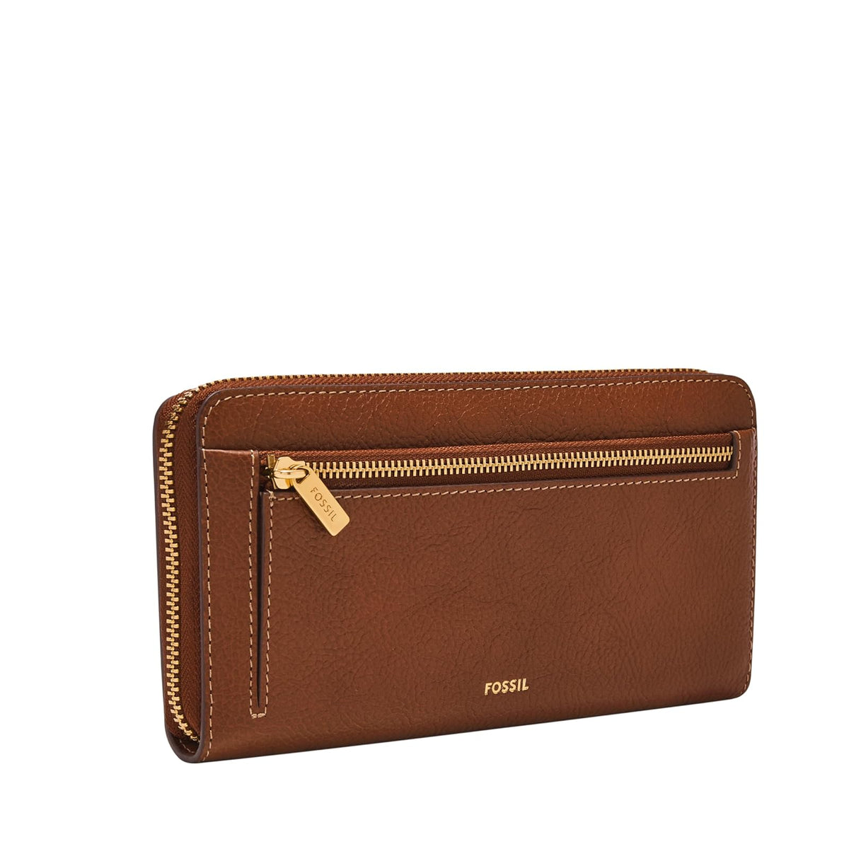 Fossil Logan - portafolios de piel con cierre RFID para mujer, con correa de muñeca, para mujer
