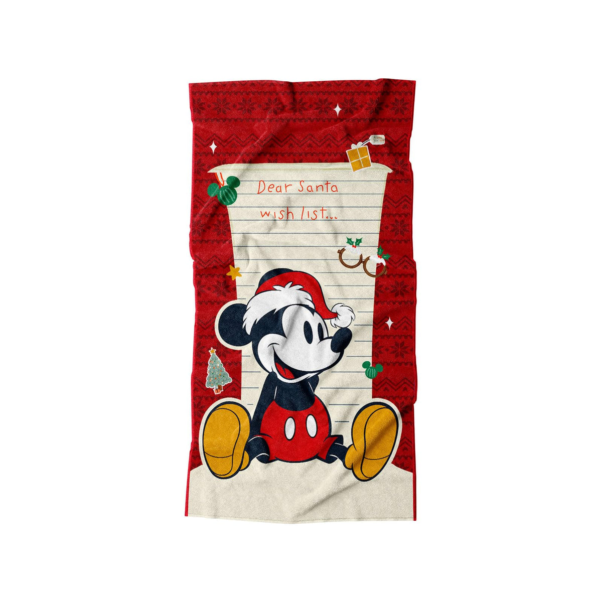 Providencia Toalla Premium para Baño 75x147 Cm Mickey Dear Santa